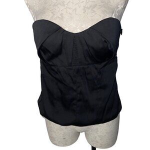 Moda International Corset Bustier Top Size 10 Satin Stretchy Sweetheart Neck
